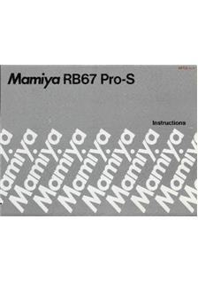 Mamiya RB 67 Pro S manual. Camera Instructions.